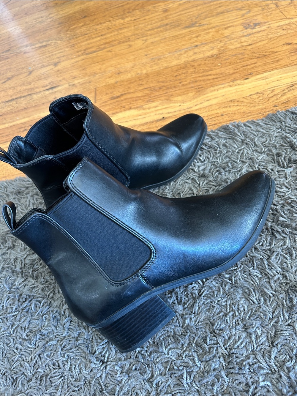A New Day Classic Black Chelsea Ankle Boots Women's Slip-On Booties Size 9.5